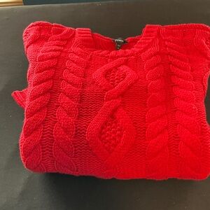 Express Vibrant Red Knit Sweater